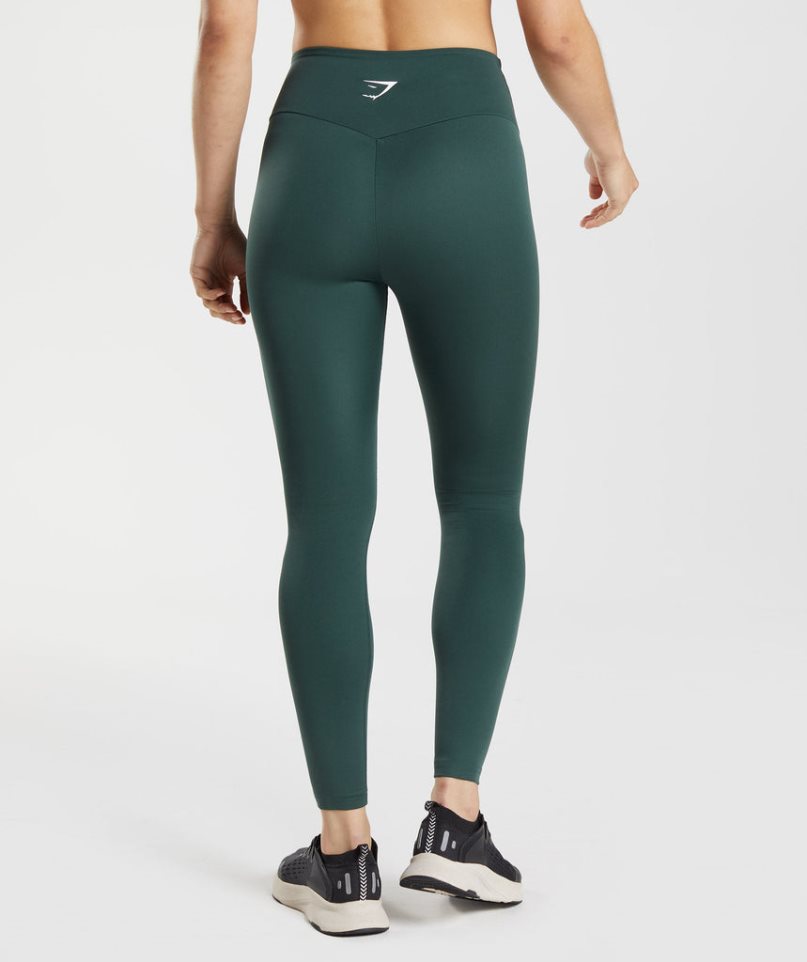 Women's Gymshark Training Leggings Dark Green | CA 6N3187